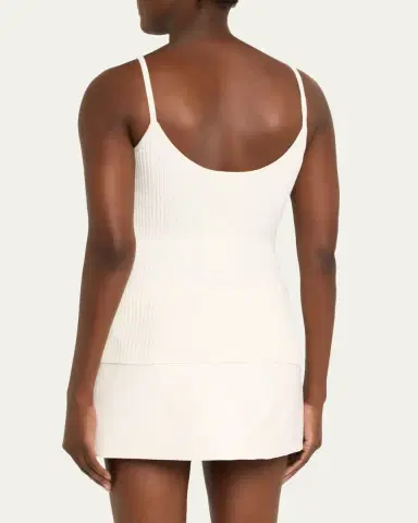 Courrèges Logo Ribbed Knit Tank Top | Thumbnail 3