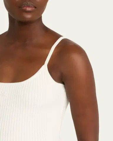 Courrèges Logo Ribbed Knit Tank Top | Thumbnail 5
