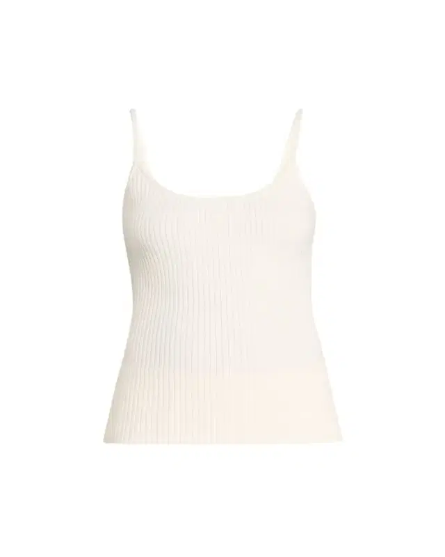 Courreges Logo Ribbed Knit Tank Top