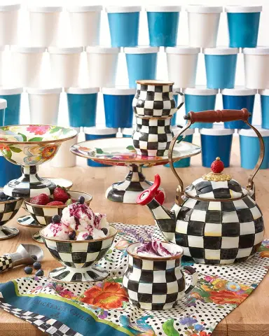 MacKenzie-Childs Courtly Check Ice Cream Bowl | Thumbnail 3