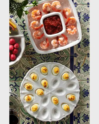 Juliska Berry & Thread Whitewash Deviled Egg Platter | Thumbnail 4