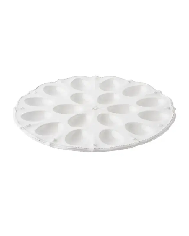 Juliska Berry & Thread Whitewash Deviled Egg Platter