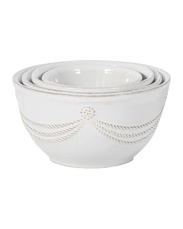 Juliska Berry & Thread Nesting Prep Bowl Set/4pc - Whitewash
