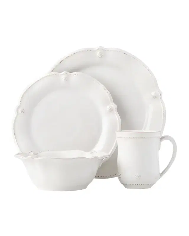 Juliska Berry & Thread Flared 4pc Place Setting - Whitewash