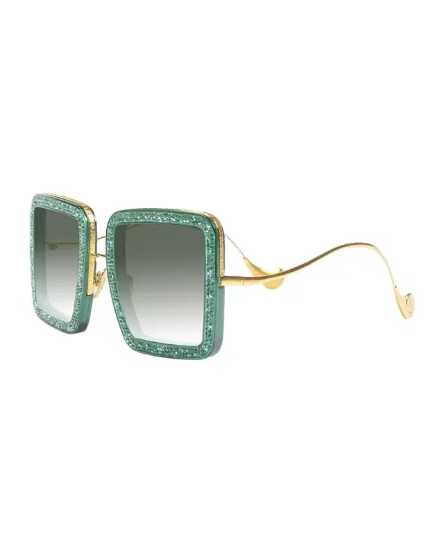 Anna-Karin Karlsson Beaming Sky Swarovski Square Acetate Sunglasses
