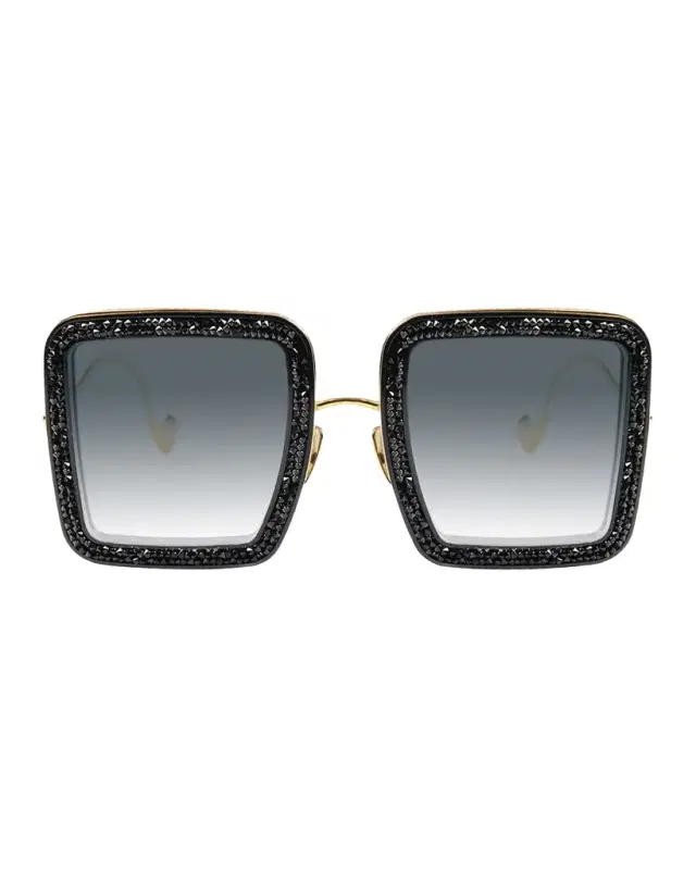 Anna-Karin Karlsson Beaming Sky Swarovski Square Acetate Sunglasses