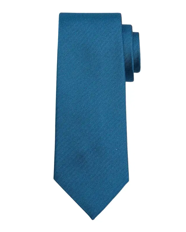 Charvet Men 's Herringbone Silk Tie