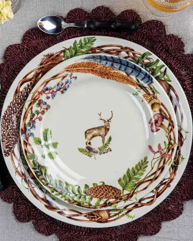 Juliska Forest Walk Cafe Au Lait Dessert/Salad Plates, Set of 4 | Thumbnail 4
