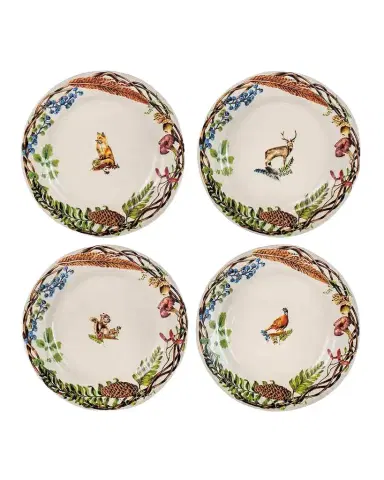 Juliska Forest Walk Cafe Au Lait Dessert/Salad Plates, Set of 4 | Thumbnail 1