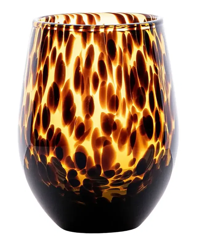 Juliska Puro Tortoiseshell Stemless Wine Glass, 15 oz.