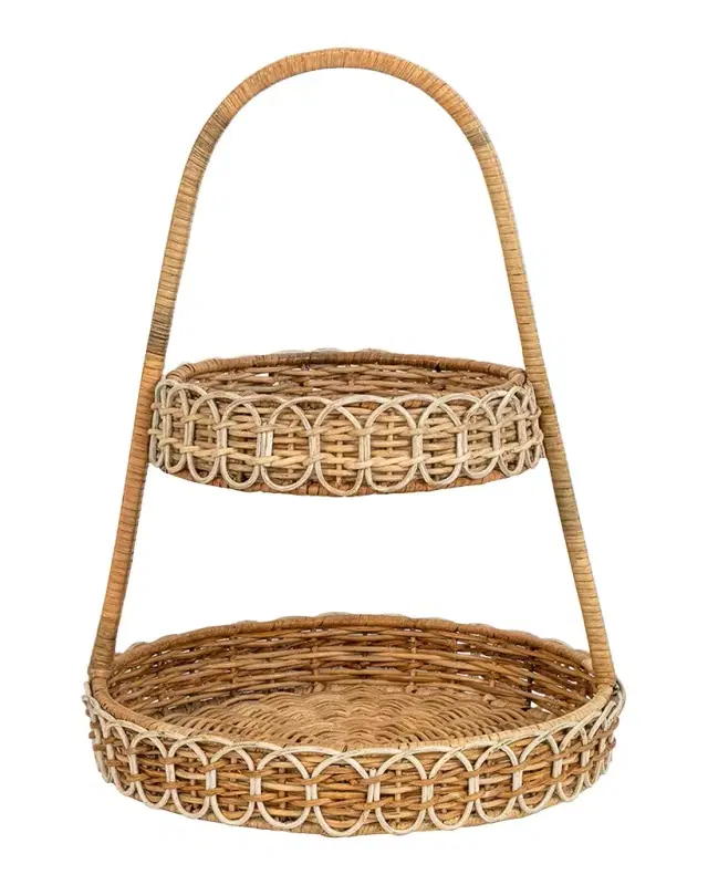 Juliska Provence Rattan Two Tiered Server