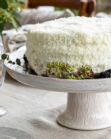 Juliska Blenheim Oak Whitewash Cake Pedestal | Thumbnail 3