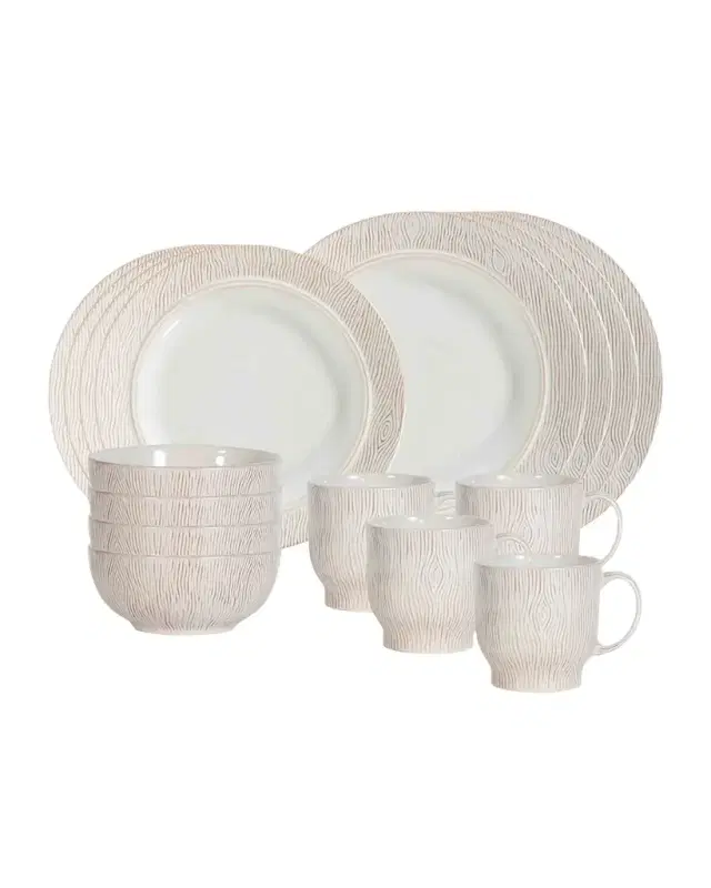 Juliska Blenheim Oak Whitewash 16-Piece Dinnerware Set
