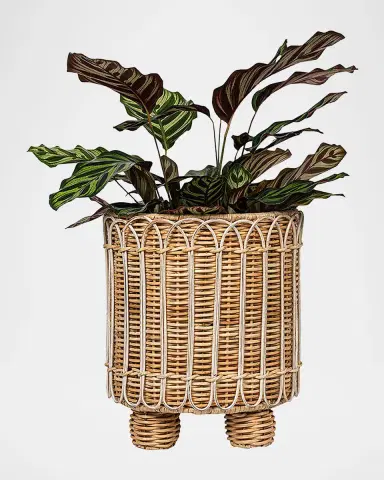 Juliska Provence Rattan 8" Round Planter | Thumbnail 2