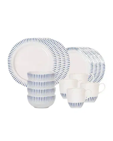 Juliska Sitio Stripe Delft Blue 16-Piece Dinnerware Set | Thumbnail 1 Juliska Sitio Stripe Delft Blue 16-Piece Dinnerware Set | Thumbnail 1