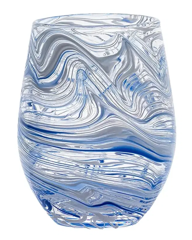 Juliska Puro Marbled Stemless Wine Glass, 15 oz.