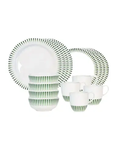 Juliska Sitio Stripe Basil 16-Piece Dinnerware Set | Thumbnail 1 Juliska Sitio Stripe Basil 16-Piece Dinnerware Set | Thumbnail 1