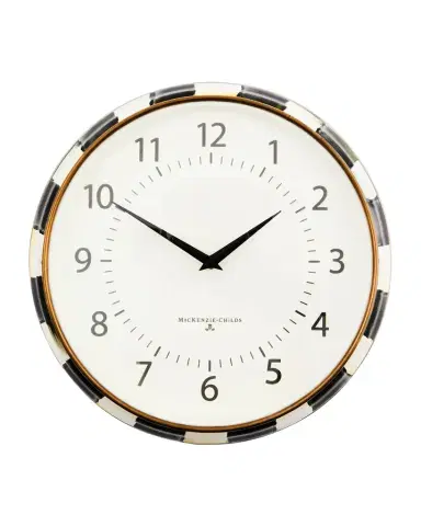 MacKenzie-Childs Courtly Check School Wall Clock | Thumbnail 1