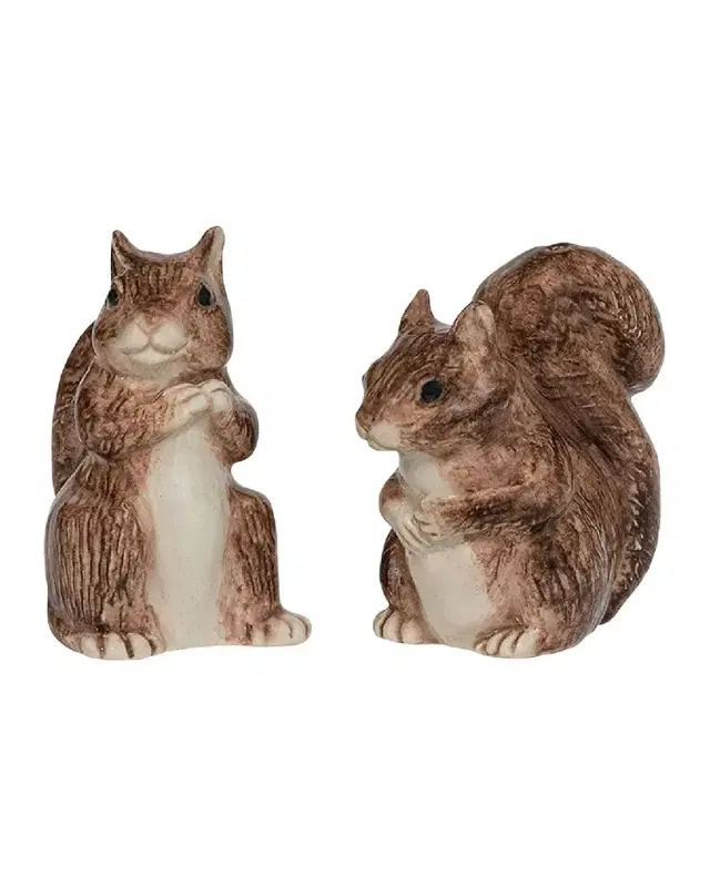 Juliska Clever Creatures Squirrel Zelda and Scott Salt & Pepper Set