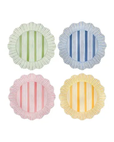 Juliska Cabana Stripe Assorted Melamine Dessert/Salad Plates | Thumbnail 1 Juliska Cabana Stripe Assorted Melamine Dessert/Salad Plates | Thumbnail 1