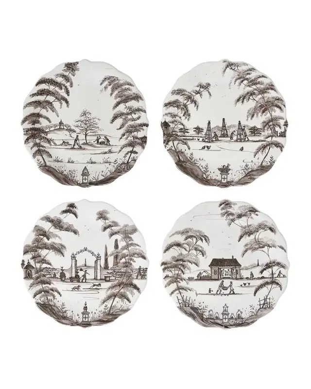 Juliska Country Estate Party Assorted Plates, Set of 4