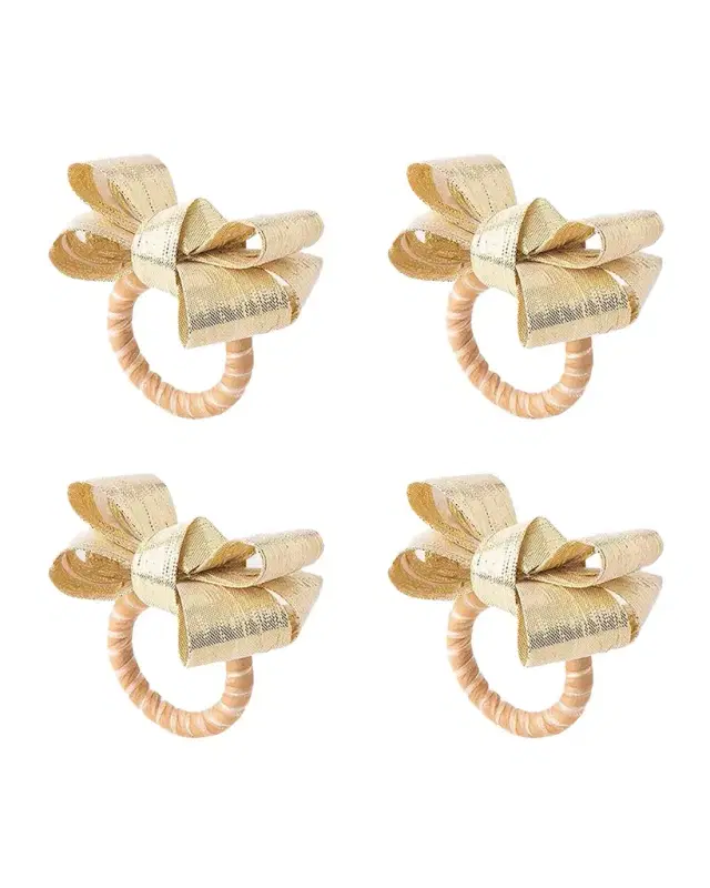 Juliska Tuxedo Stewart Tartan Napkin Rings, Set of 4