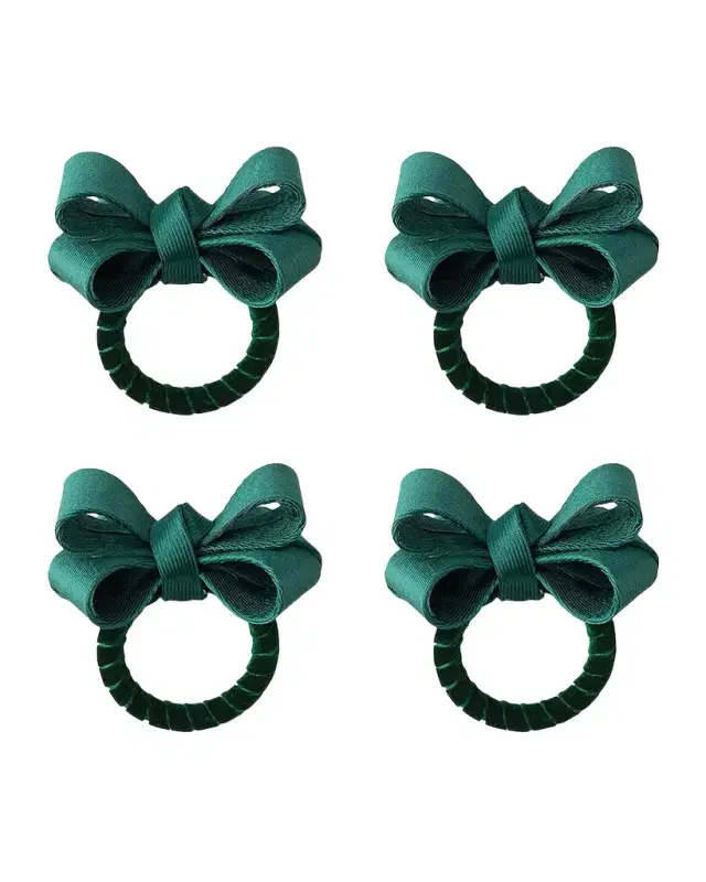 Juliska Tuxedo Stewart Tartan Napkin Rings, Set of 4