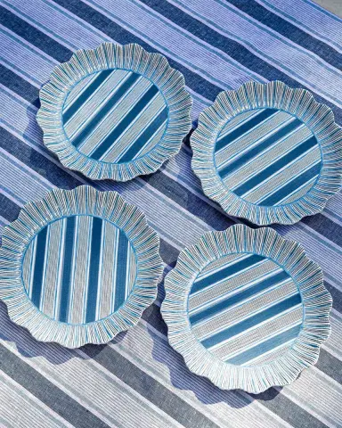 Juliska Cabana Stripe Melamine Dinner Plates | Thumbnail 3 Juliska Cabana Stripe Melamine Dinner Plates | Thumbnail 3