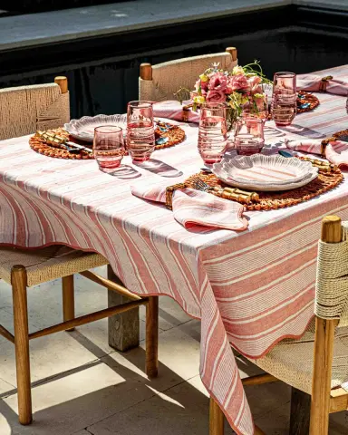 Juliska Cabana Stripe Tablecloth | Thumbnail 3 Juliska Cabana Stripe Tablecloth | Thumbnail 3