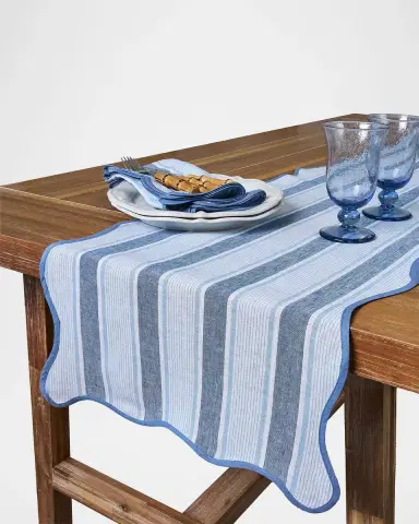 Juliska Cabana Stripe Table Runner, 18" x 90" | Thumbnail 2 Juliska Cabana Stripe Table Runner, 18" x 90" | Thumbnail 2