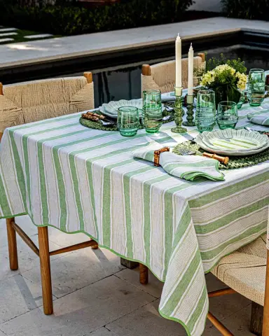 Juliska Cabana Stripe Tablecloth | Thumbnail 3