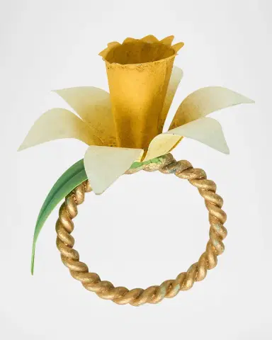Juliska Meadow Walk Floral Napkin Rings, Set of 4 | Thumbnail 4 Juliska Meadow Walk Floral Napkin Rings, Set of 4 | Thumbnail 4