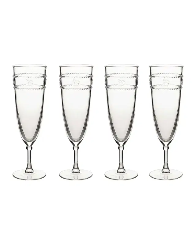 Juliska Isabella Acrylic Flutes, Set of 4