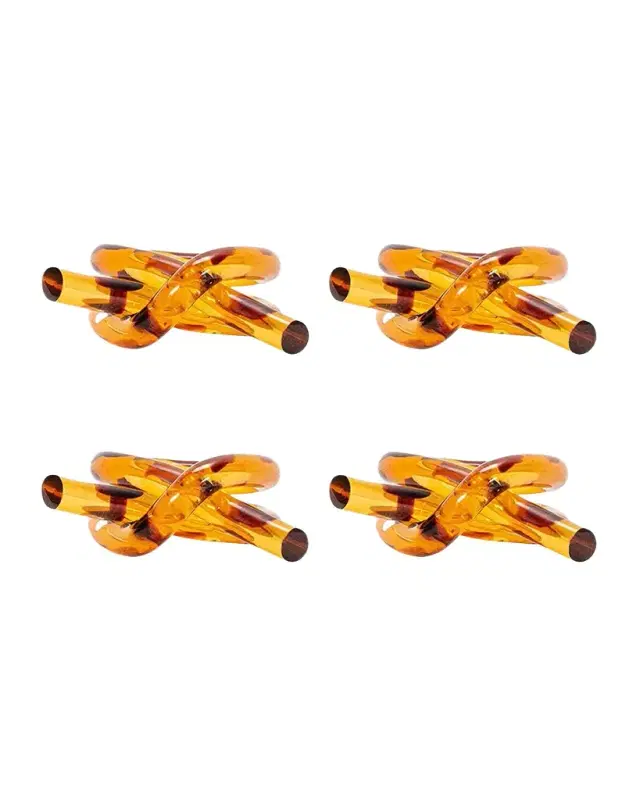 Juliska Tortoise Knot Napkin Rings, Set of 4