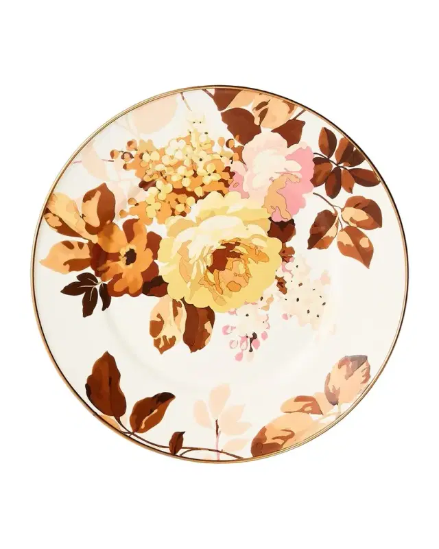 MacKenzie-Childs Wild Rose White Salad Plate