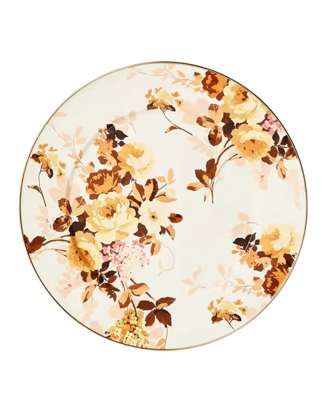 MacKenzie-Childs Wild Rose White Serving Platter