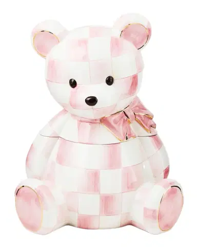 MacKenzie-Childs Rosy Bear Cookie Jar | Thumbnail 1