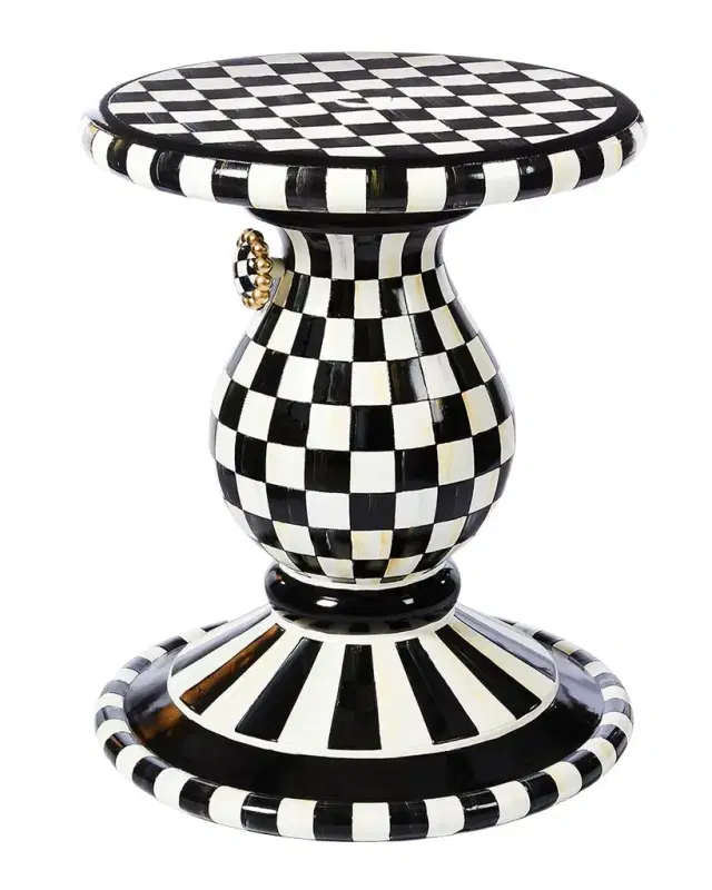 MacKenzie-Childs Outdoor Courtly Umbrella Stand Side Table