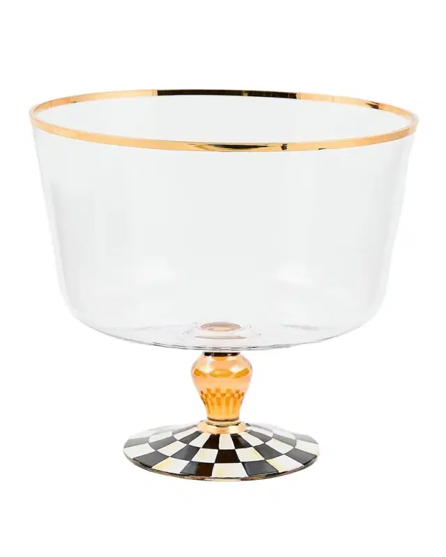 MacKenzie-Childs Courtly Check Glass Trifle Bowl, 18 oz.