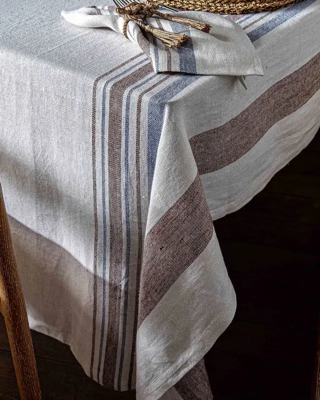 Juliska Danish Stripe Tablecloth, 60" x 120"