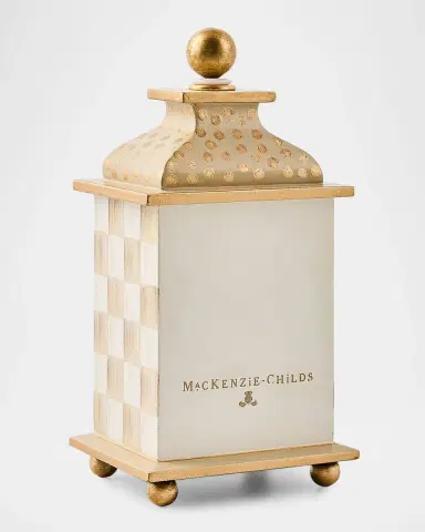MacKenzie-Childs Mocha Check Desk Clock | Thumbnail 3 MacKenzie-Childs Mocha Check Desk Clock | Thumbnail 3