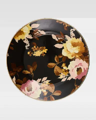 MacKenzie-Childs Wild Rose Mocha Dinner Plate | Thumbnail 2