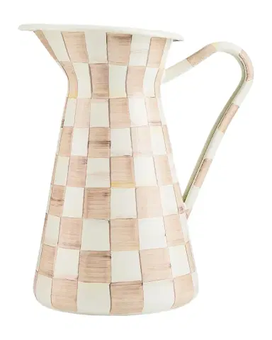 MacKenzie-Childs Mocha Check Large Pitcher | Thumbnail 1