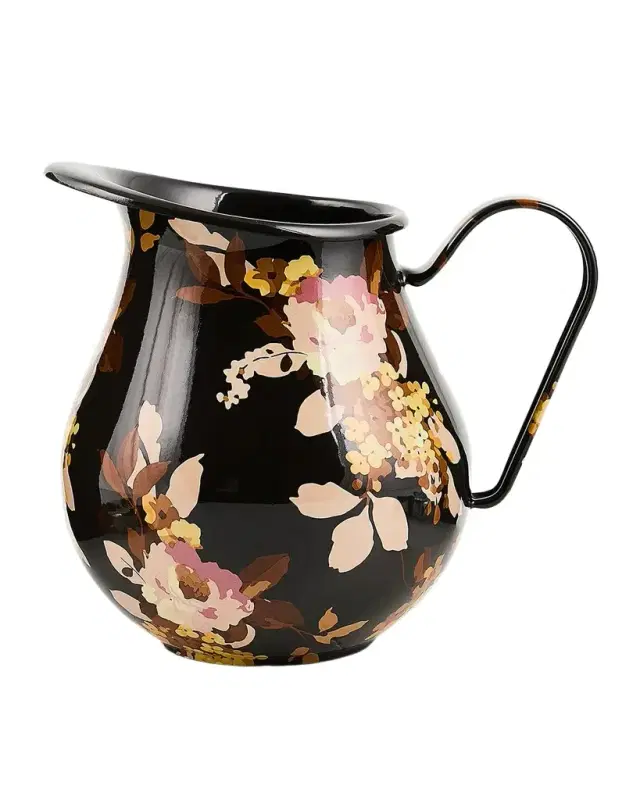 MacKenzie-Childs Wild Rose Mocha Pitcher, 3 Qt.