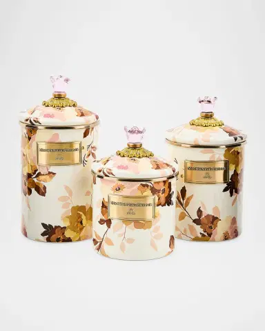 MacKenzie-Childs Wild Rose White Medium Canister | Thumbnail 2 MacKenzie-Childs Wild Rose White Medium Canister | Thumbnail 2