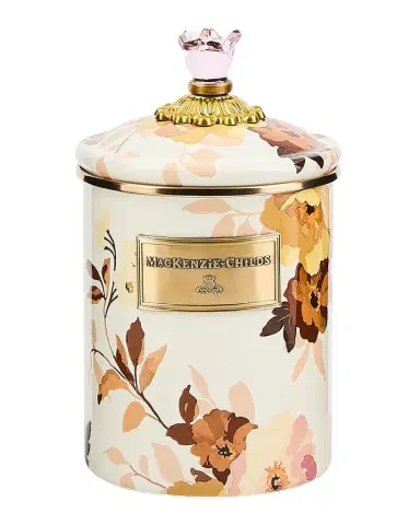 MacKenzie-Childs Wild Rose White Medium Canister | Thumbnail 1 MacKenzie-Childs Wild Rose White Medium Canister | Thumbnail 1