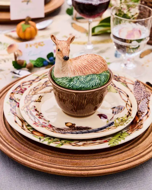 Juliska Forest Walk Deer Bowl with Lid