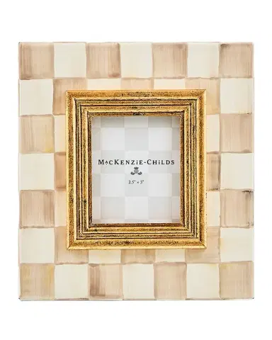 MacKenzie-Childs Mocha Check 2.5" x 3" Picture Frame | Thumbnail 1 MacKenzie-Childs Mocha Check 2.5" x 3" Picture Frame | Thumbnail 1