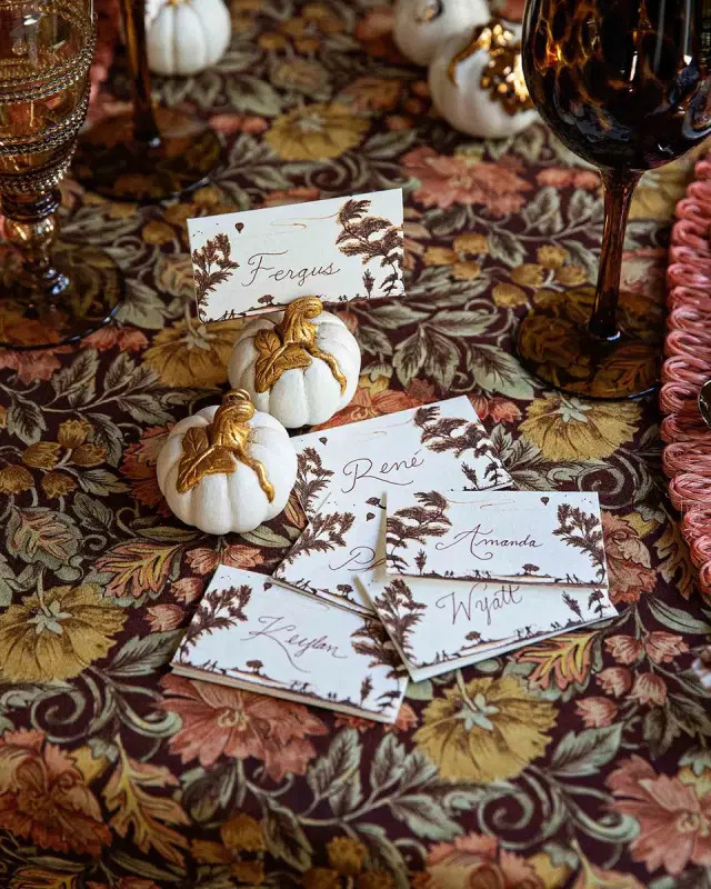 Juliska Forest Walk Pumpkin Place Card Holders, Set of 4