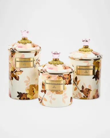 MacKenzie-Childs Wild Rose White Small Canister | Thumbnail 2